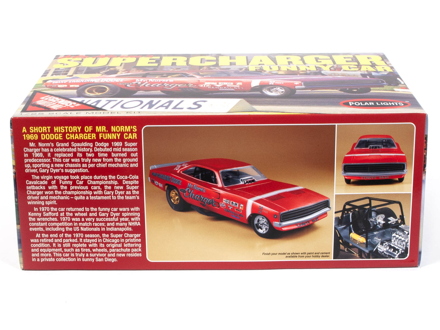 Polar Lights 1969 Dodge Charger Funny Car Mr. Norm 1:25 Scale Model Kit