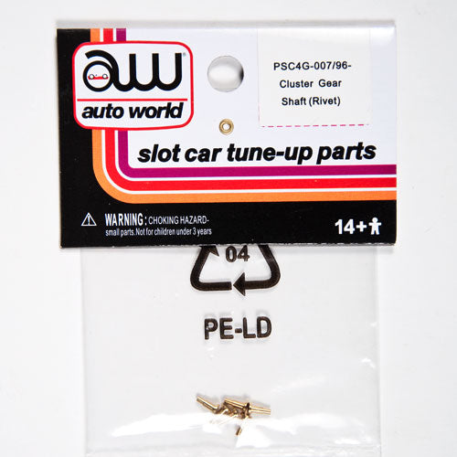 Auto World 4Gear Cluster Gear Shaft (Rivet) 6pk