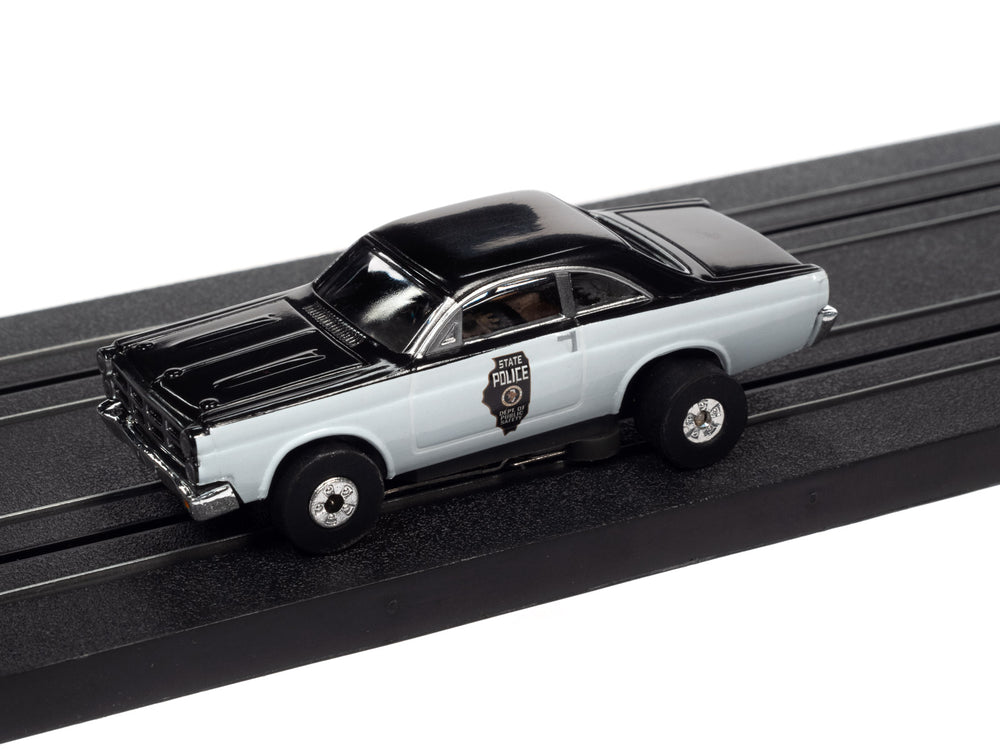 Auto World Thunderjet R34 1967 Ford Fairlane Illinois State Police HO Scale Slot Car