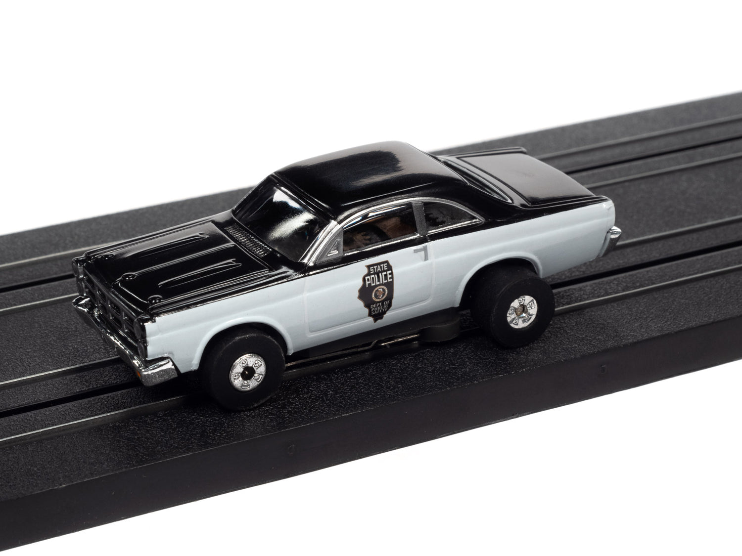 Auto World Thunderjet R34 1967 Ford Fairlane Illinois State Police HO Scale Slot Car