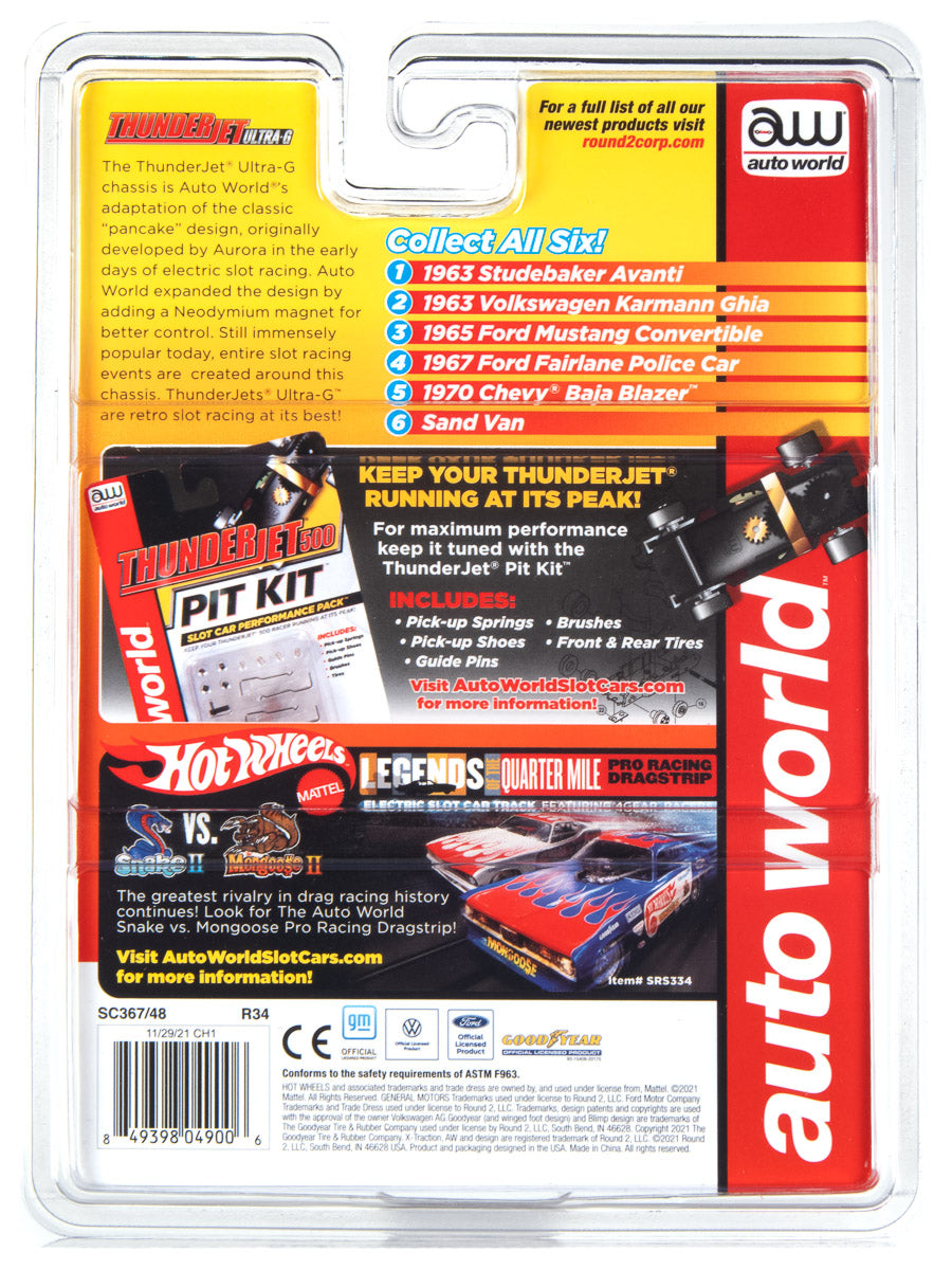 Auto World Thunderjet R34 1967 Ford Fairlane Illinois State Police HO Scale Slot Car