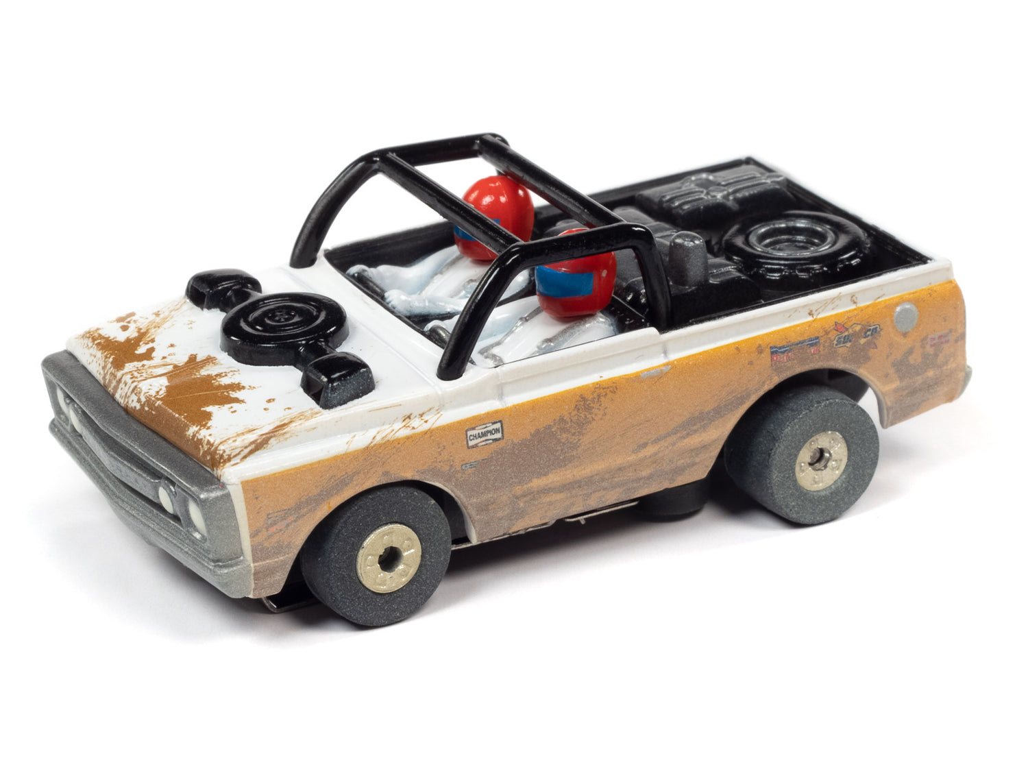 Auto World Thunderjet 1970 Chevrolet Baja Blazer (Brown/White) HO Scale Slot Car