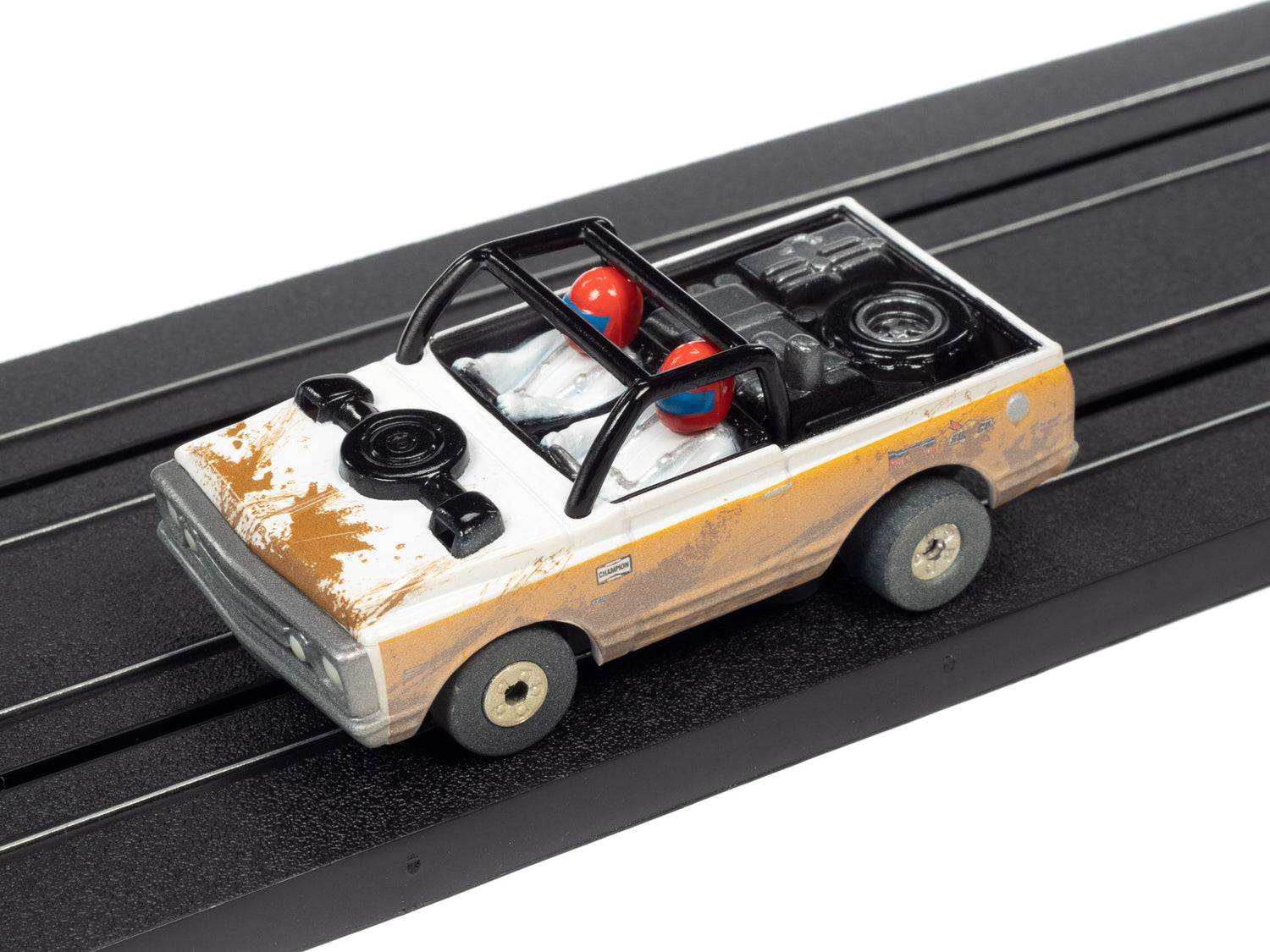 Auto World Thunderjet 1970 Chevrolet Baja Blazer (Brown/White) HO Scale Slot Car