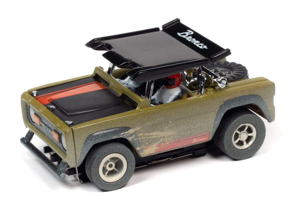 Auto World Xtraction 1971 Ford Baja Bronco (Green) HO Scale Slot Car