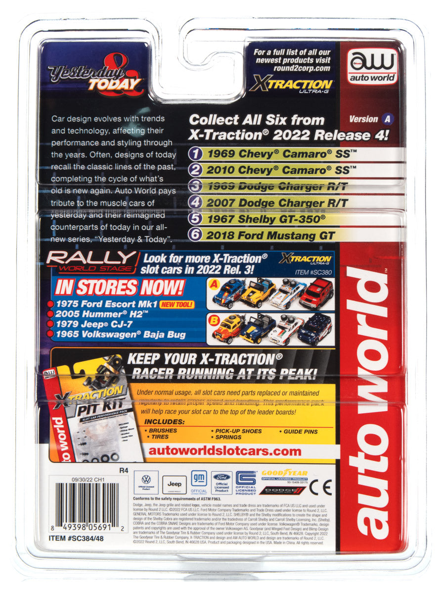 Auto World Xtraction 2007 Dodge Charger SRT8 (Red) HO Scale Slot Car