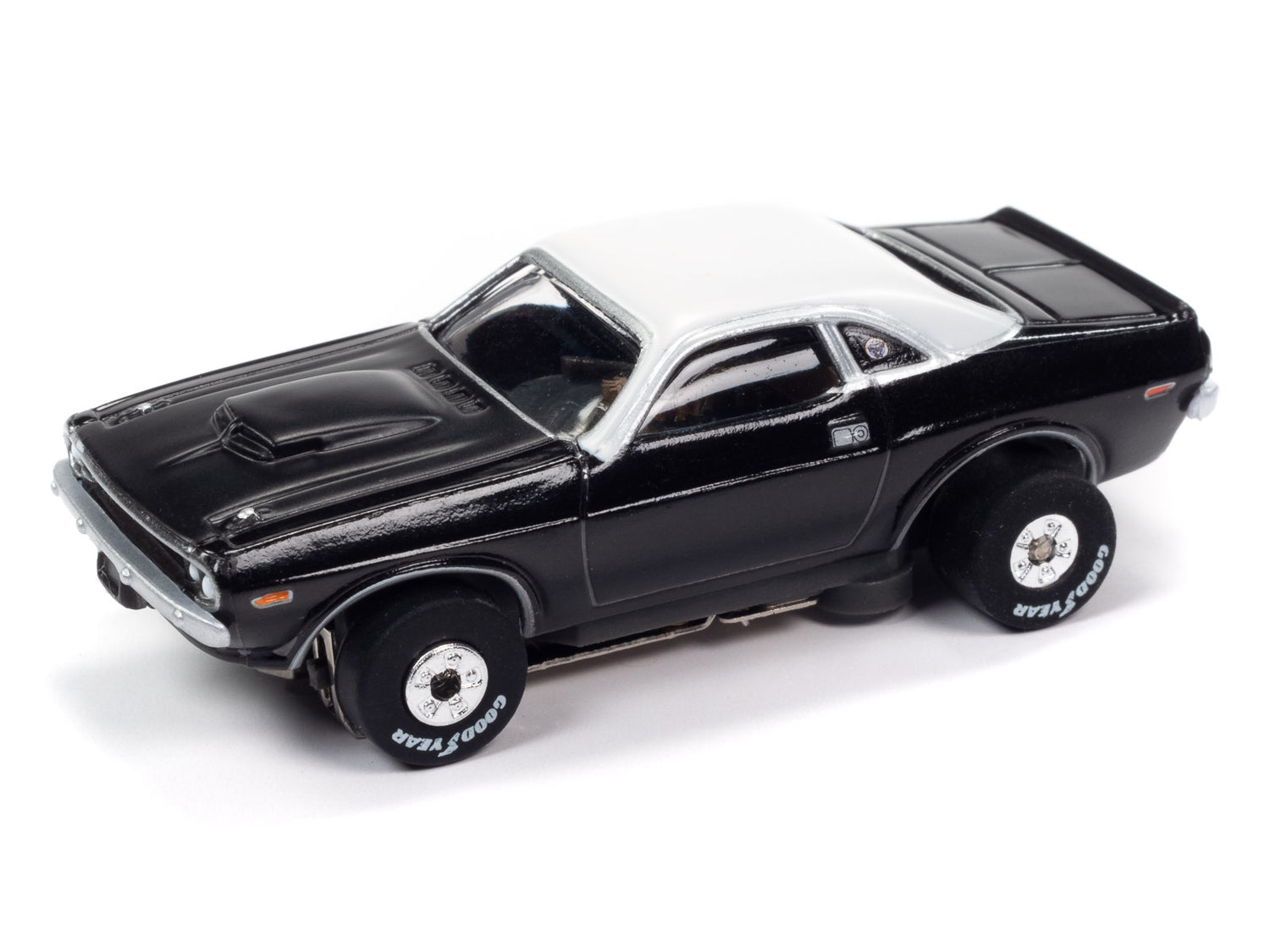 Auto World Thunderjet Mr. Norm's Grand Spaulding Dodge - 1970 Dodge Challenger T/A (Black) HO Scale Slot Car