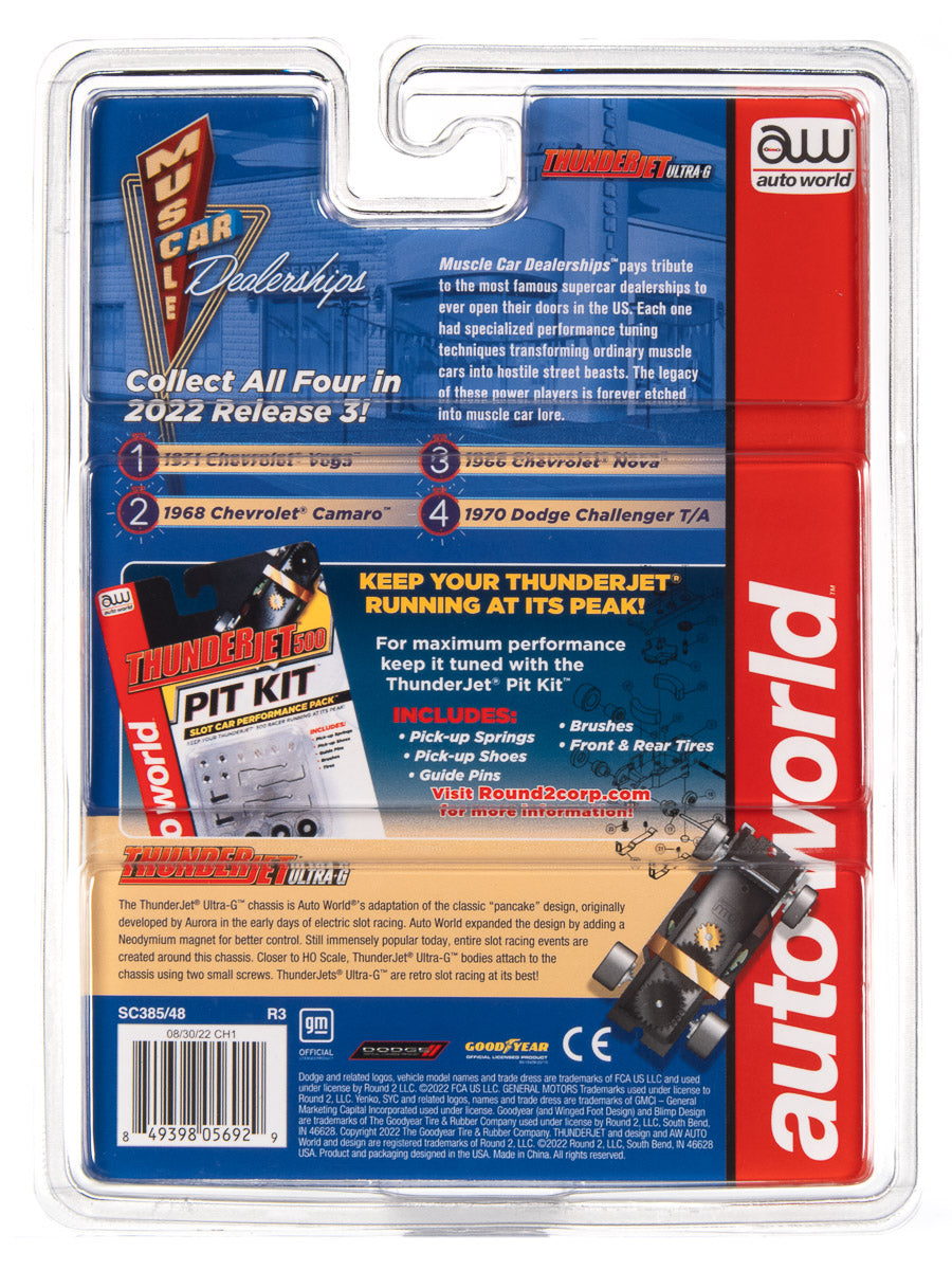 Auto World Thunderjet Mr. Norm's Grand Spaulding Dodge - 1970 Dodge Challenger T/A (Black) HO Scale Slot Car