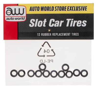 Auto World Xtraction Slot Car Front Tires (GOODYEAR) (12) HO Scale