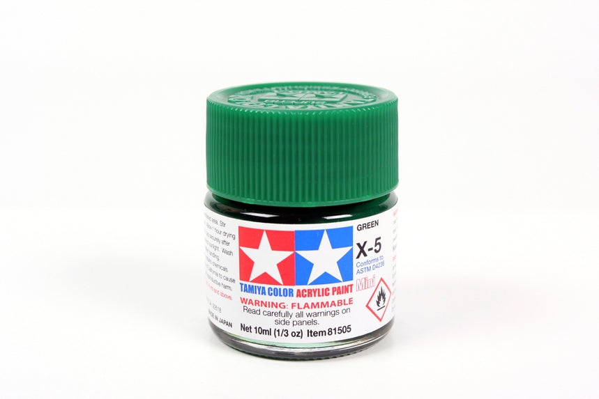 Tamiya Acrylic Mini X5, Green 10ml Bottle