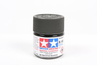 Tamiya Acrylic Mini X10, Gun Metal 10ml Bottle