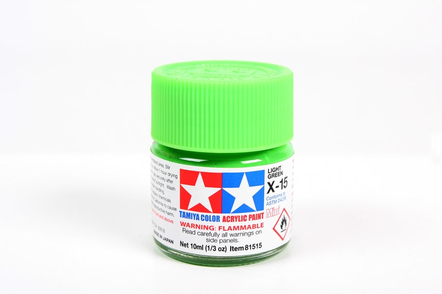 Tamiya Acrylic Mini X15, Light Green 10ml Bottle