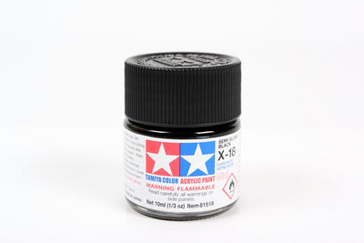 Tamiya Acrylic Mini X18, Semi Gloss Black 10ml Bottle