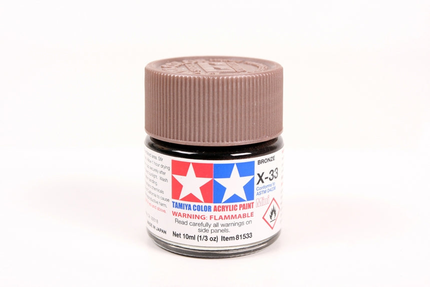 Tamiya Acrylic Mini X33, Metallic Bronze 10ml Bottle