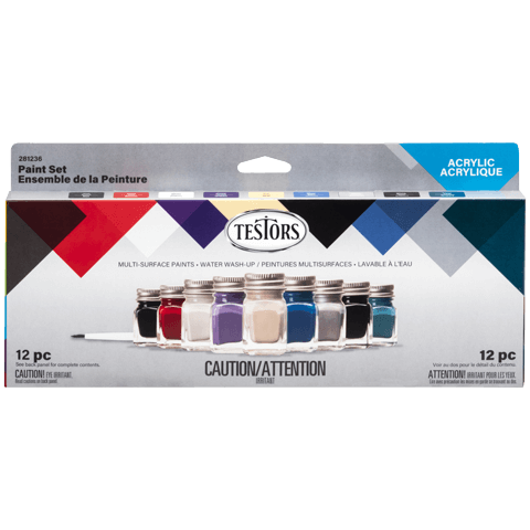 Testors Acrylic 9 Piece Paint Set, Auto/Truck