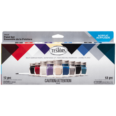 Testors Acrylic 9 Piece Paint Set, Auto/Truck