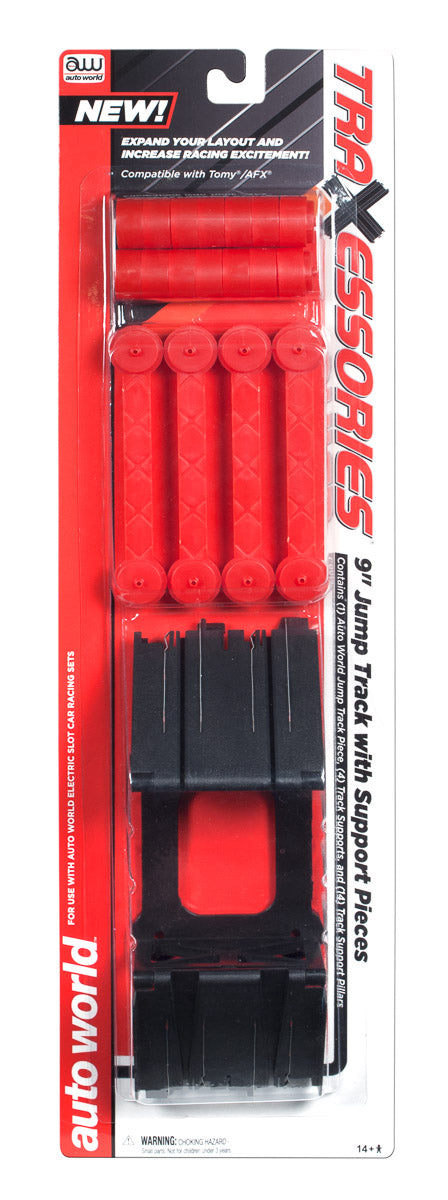 Auto World 9" Jump Track with Support Pieces HO Scale