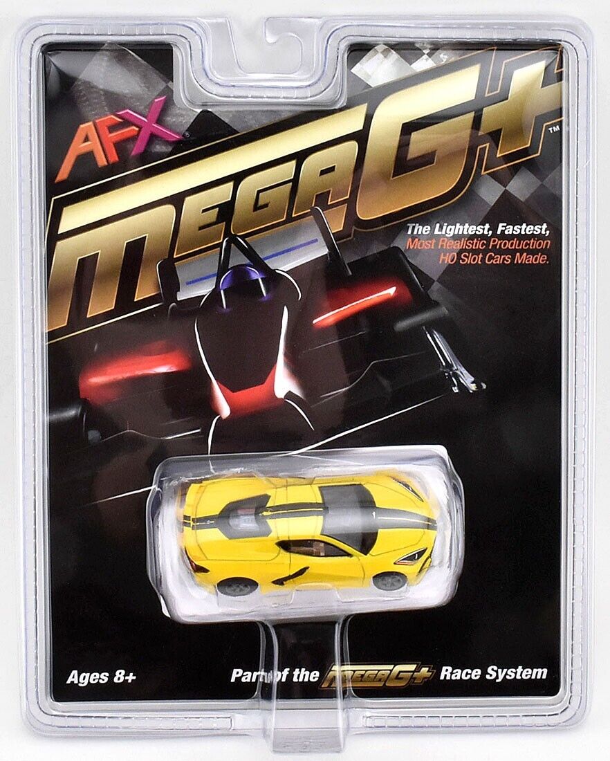 AFX Corvette C8 Accelerated Yellow HO Scale Slot Car