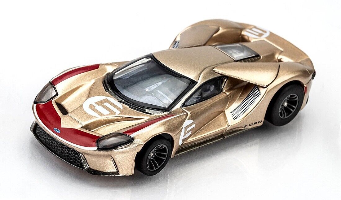 AFX Ford GT Heritage #5 Gold HO Scale Slot Car