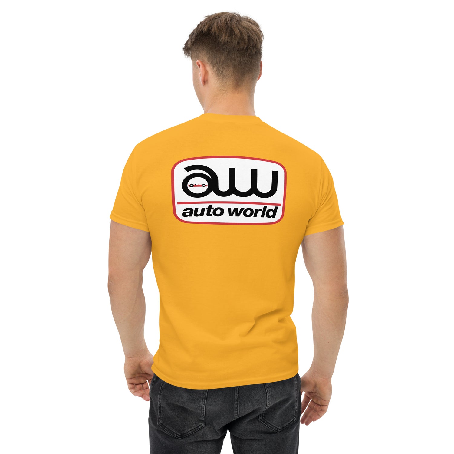 AUTO WORLD LOGO PRINTED T-SHIRT (FRONT AND BACK)