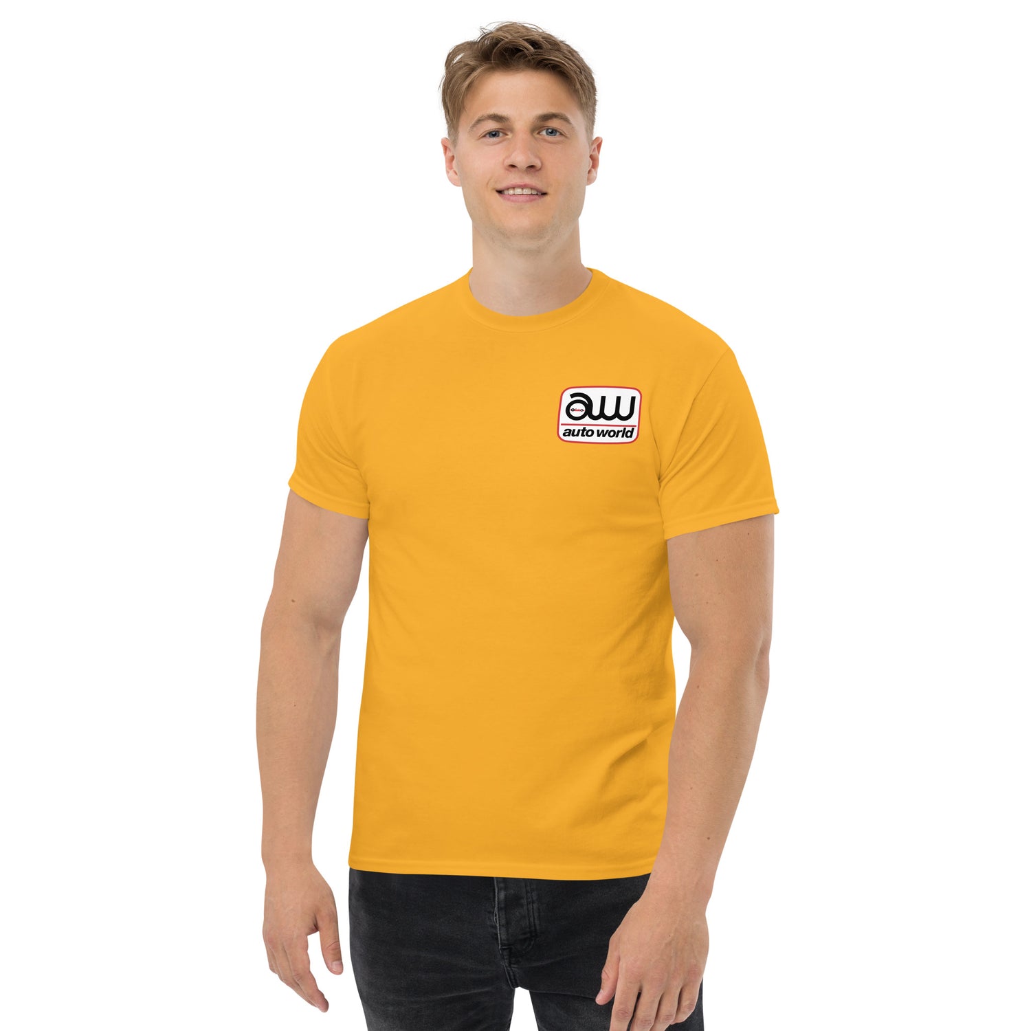 AUTO WORLD LOGO PRINTED T-SHIRT (FRONT AND BACK)