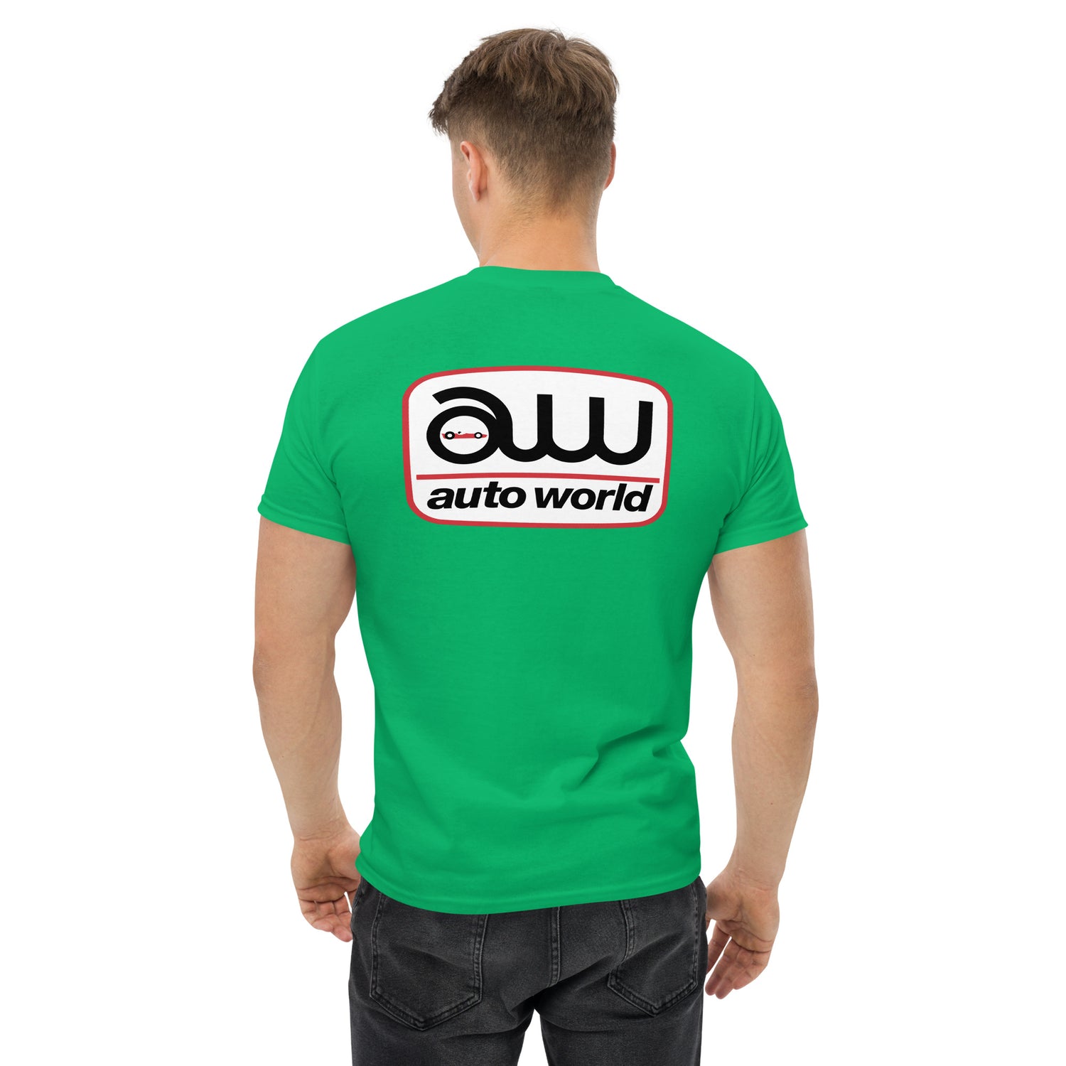 AUTO WORLD LOGO PRINTED T-SHIRT (FRONT AND BACK)