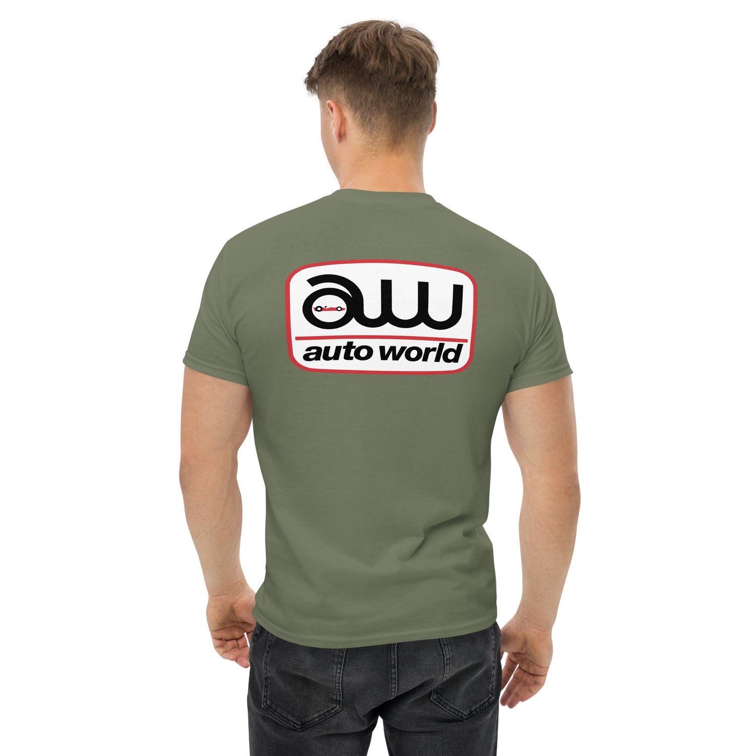 AUTO WORLD LOGO PRINTED T-SHIRT (FRONT AND BACK)