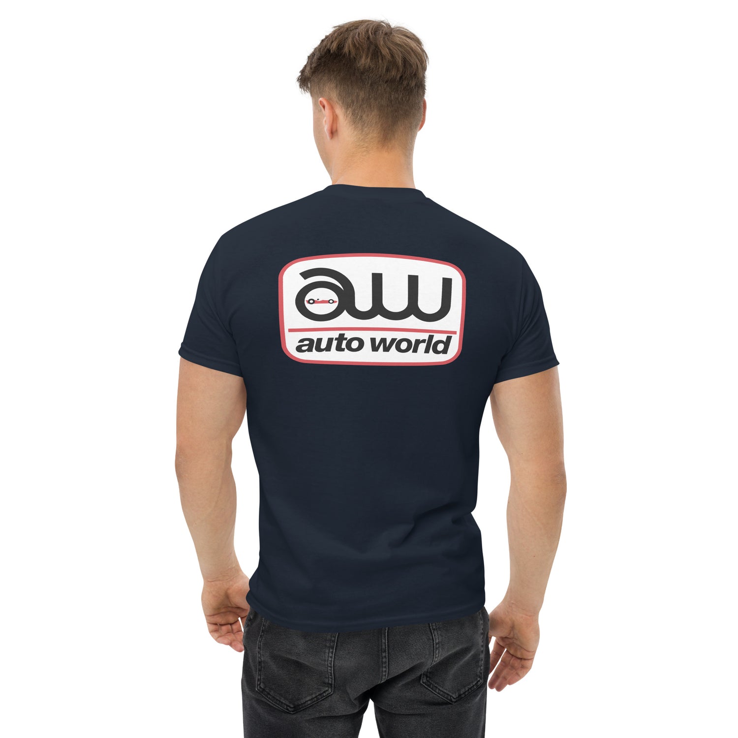 AUTO WORLD LOGO PRINTED T-SHIRT (FRONT AND BACK)
