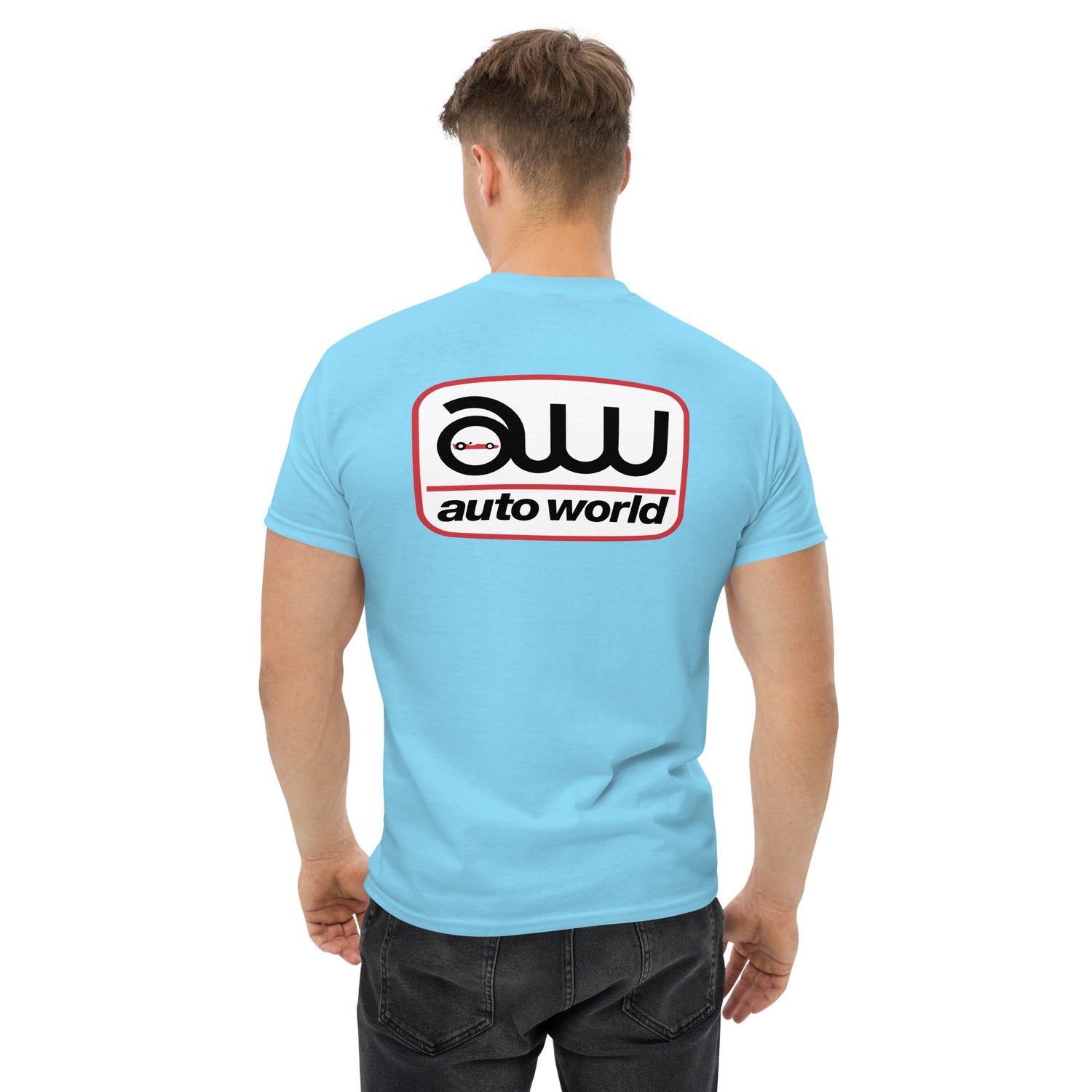 AUTO WORLD LOGO PRINTED T-SHIRT (FRONT AND BACK)