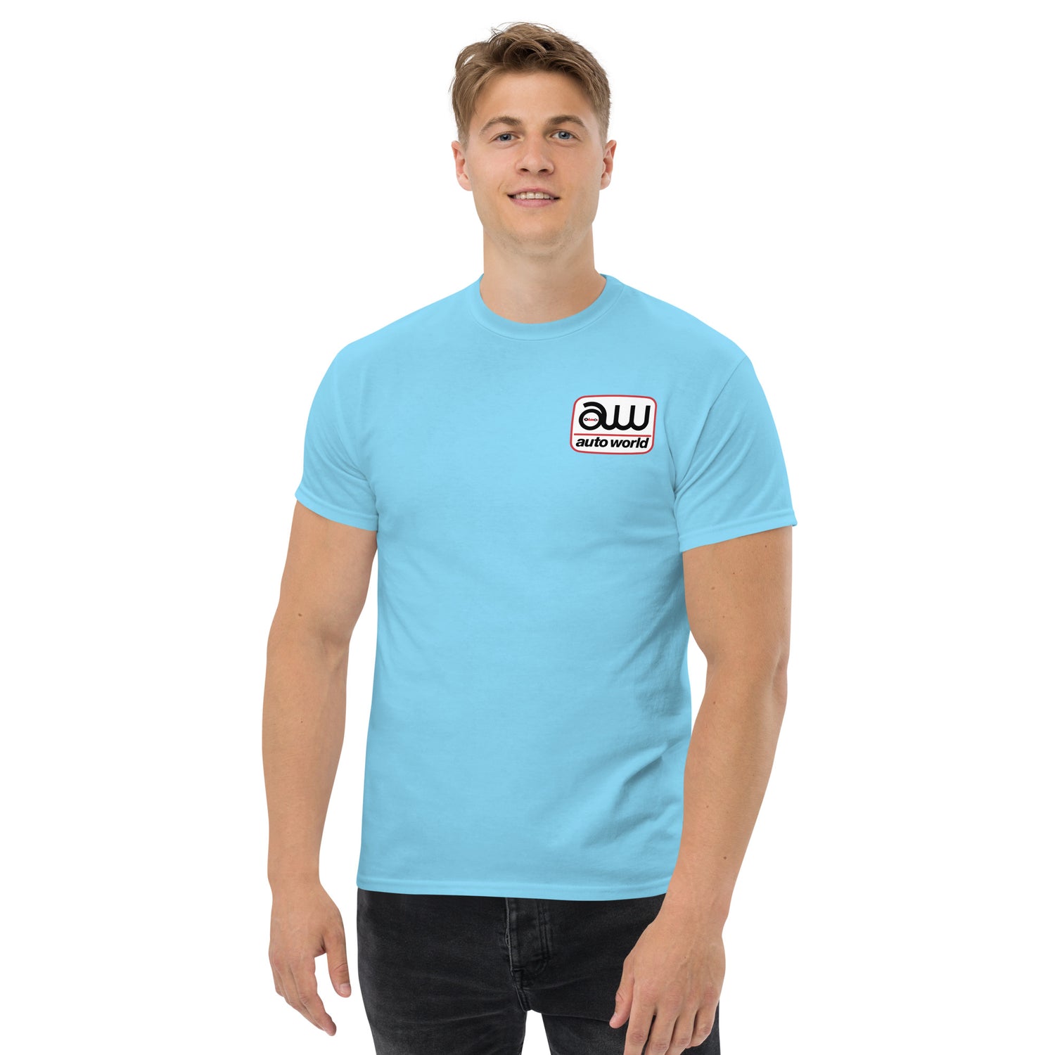 AUTO WORLD LOGO PRINTED T-SHIRT (FRONT AND BACK)