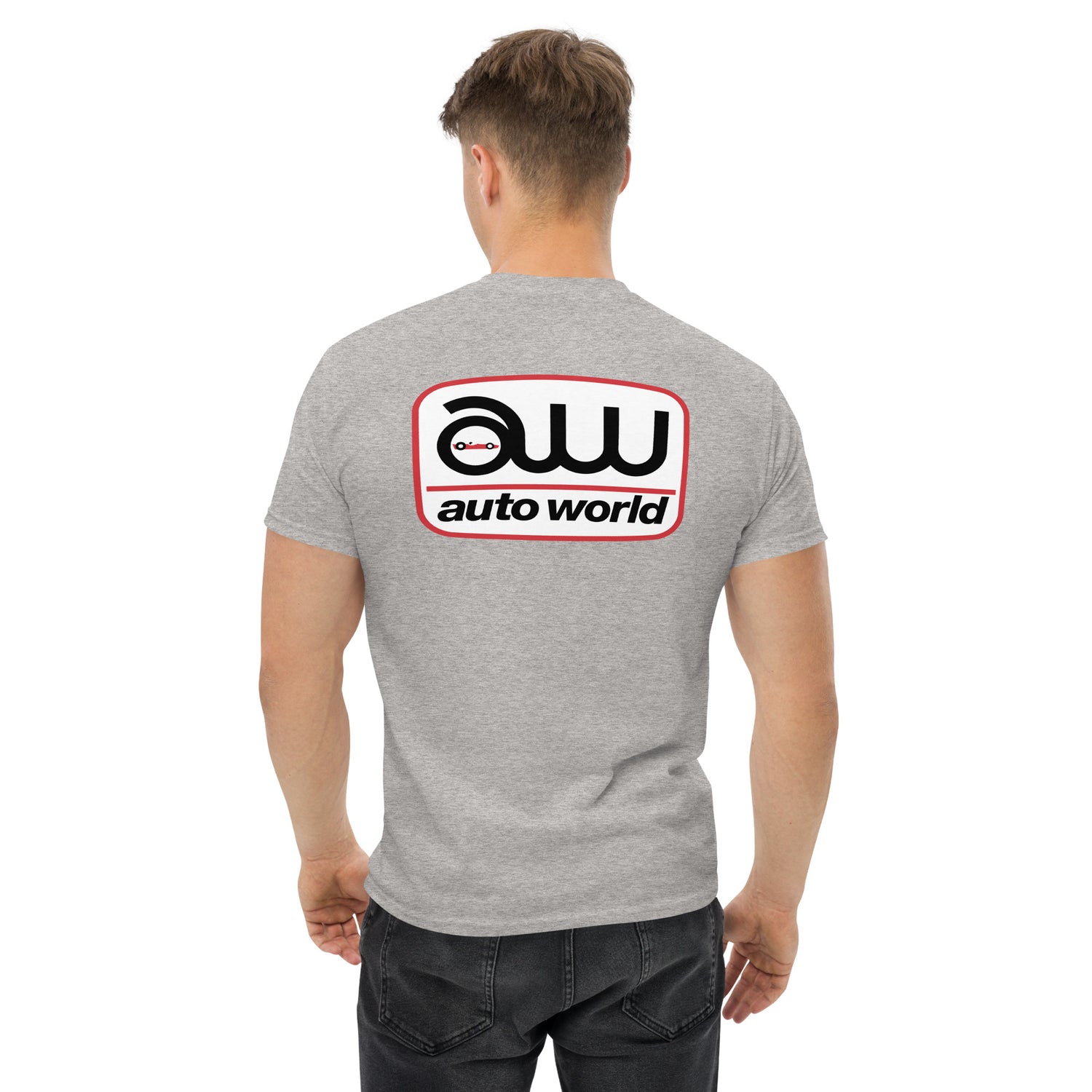 AUTO WORLD LOGO PRINTED T-SHIRT (FRONT AND BACK)