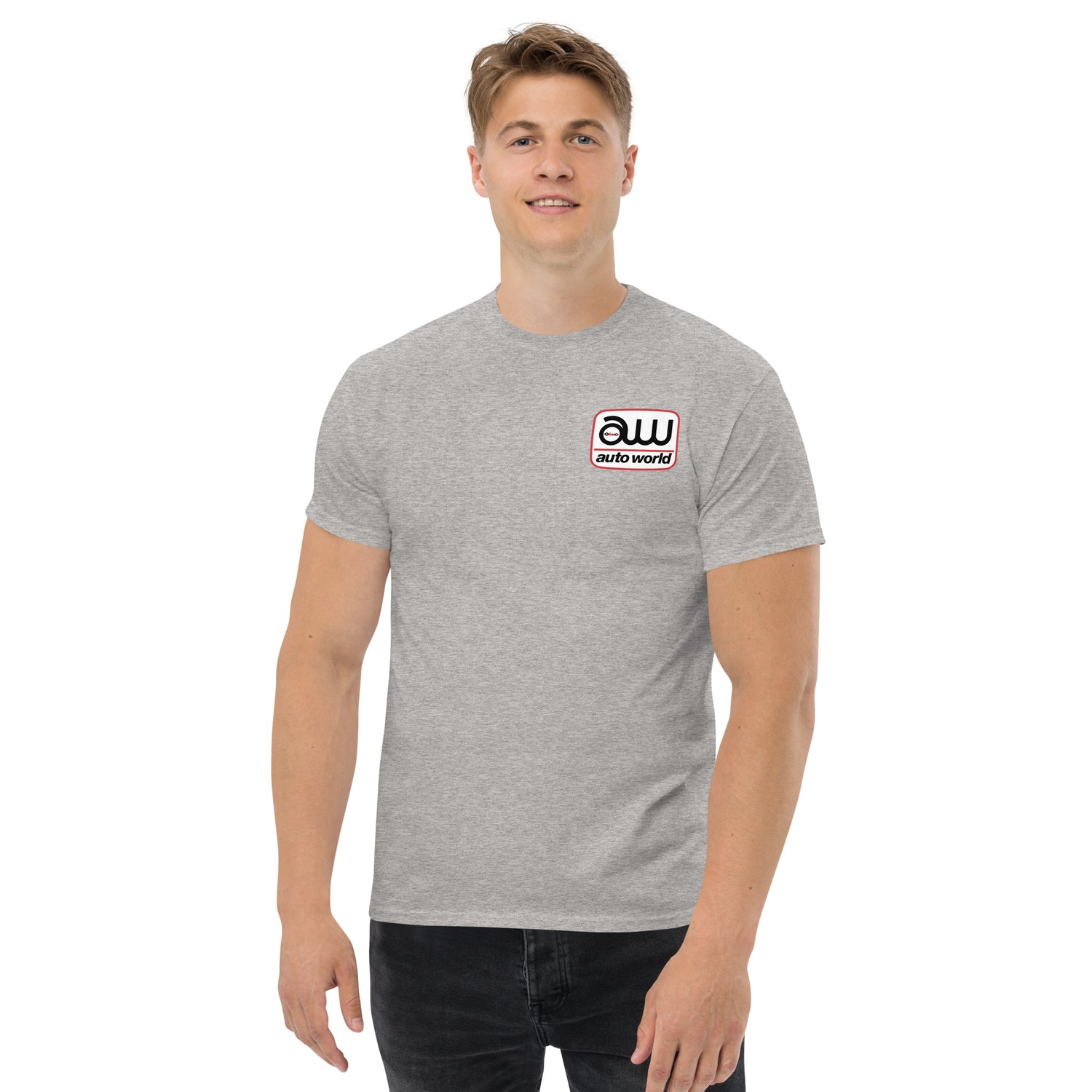 AUTO WORLD LOGO PRINTED T-SHIRT (FRONT AND BACK)