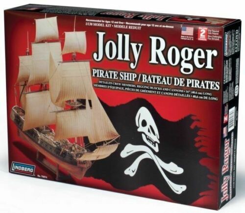 Lindberg Jolly Roger Pirate Ship 1:130 Scale Model Kit