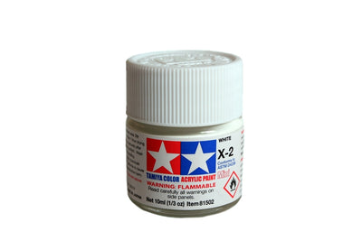 Tamiya Acrylic Mini X2, White 10ml Bottle