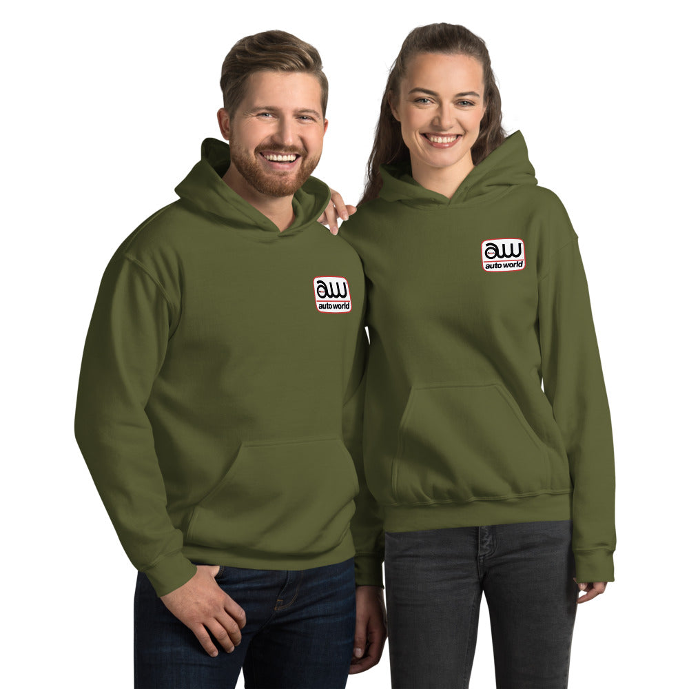 Auto World (Front and Back) Logo Hoodie
