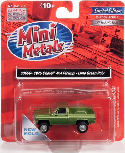 Classic Metal Works 1975 Chevy Pickup 4x4 (Medium Lime Green Poly) 1:87 HO Scale