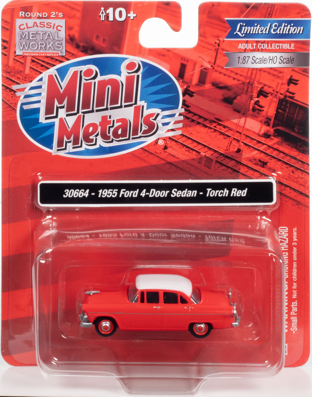 Classic Metal Works 1955 Ford 4-Door Sedan (Torch Red) 1:87 HO Scale