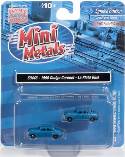 Classic Metal Works 1950 Dodge Coronet 2-Pack (La Plata Blue) 1:160 N Scale