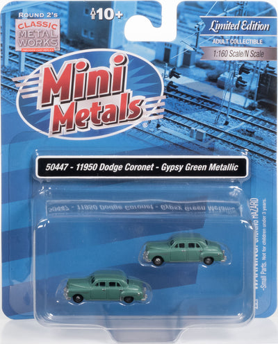 Classic Metal Works 1950 Dodge Coronet 2-Pack (Gypsy Green Metallic) 1:160 N Scale