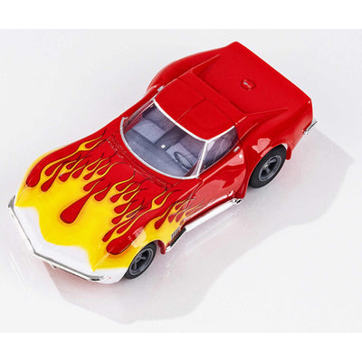 AFX 1970 Corvette Red/Yellow Wildfire HO Scale Slot Car