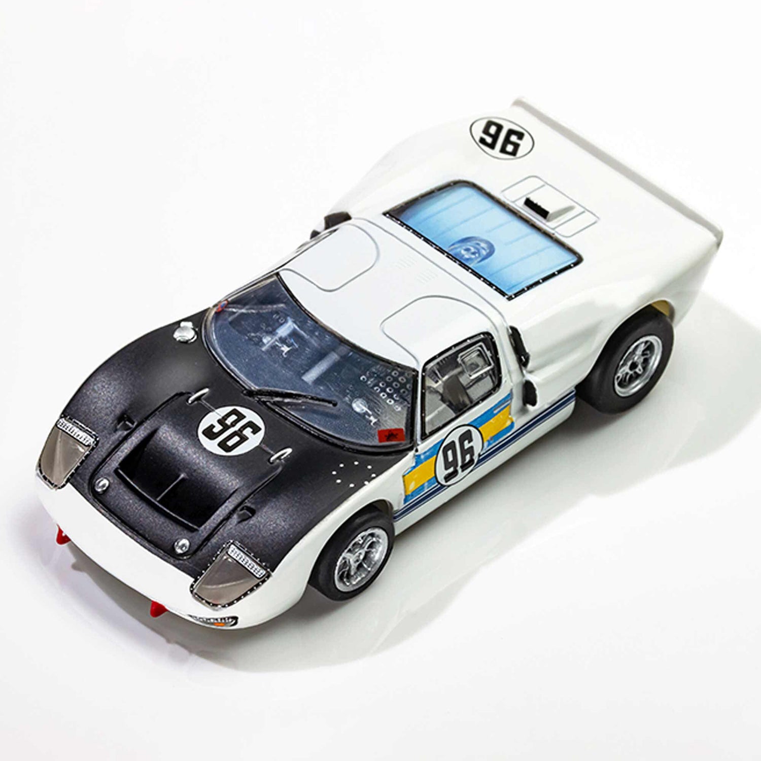 AFX Ford GT40 MkII #96 White/Black HO Scale Slot Car