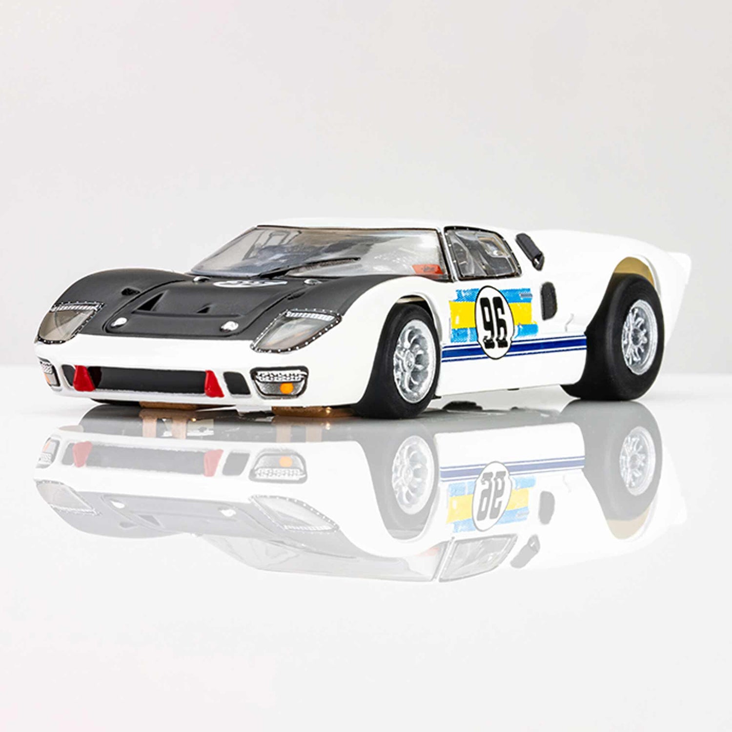 AFX Ford GT40 MkII #96 White/Black HO Scale Slot Car