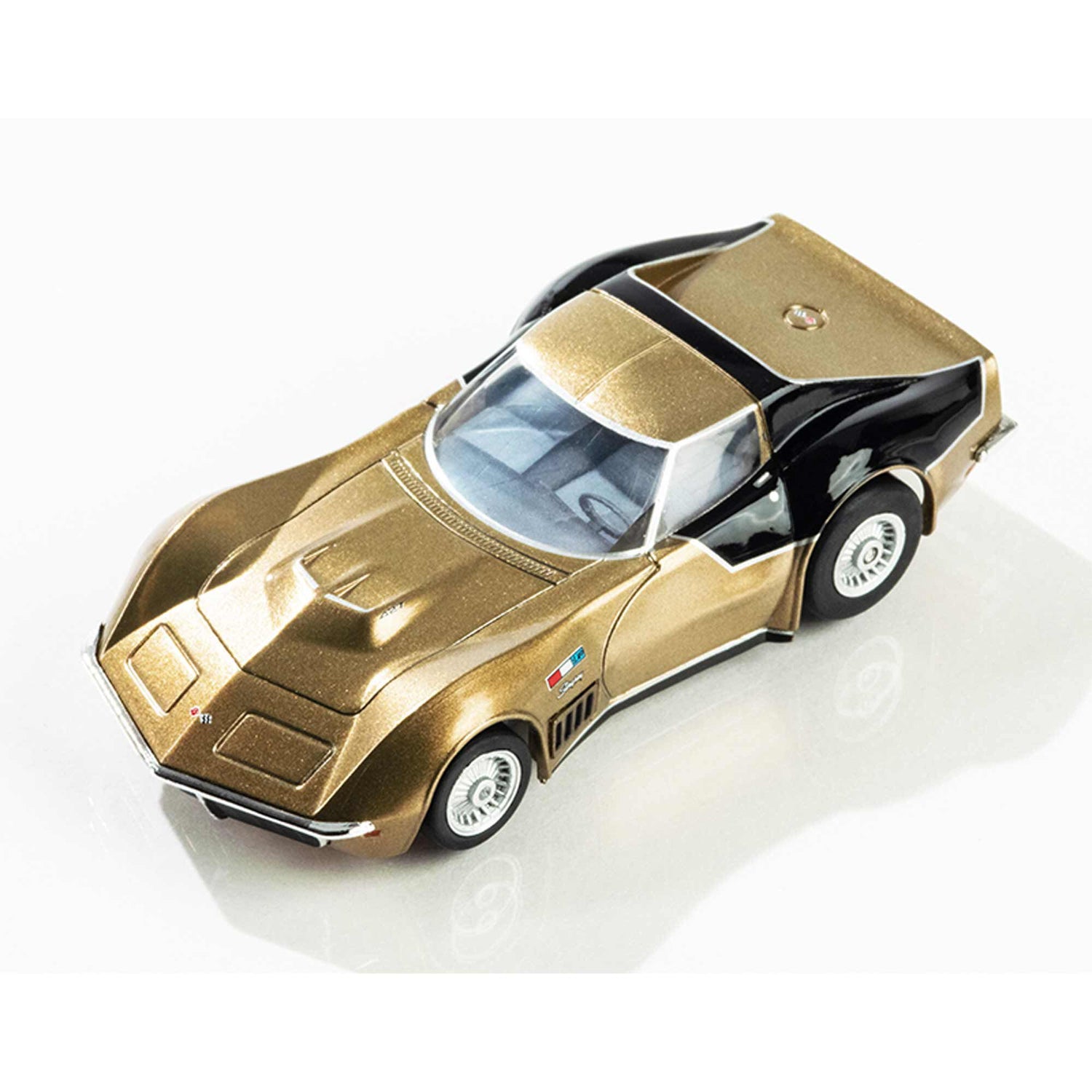 AFX Astro Vette 1969 LM12 Gold/Black HO Scale Slot Car