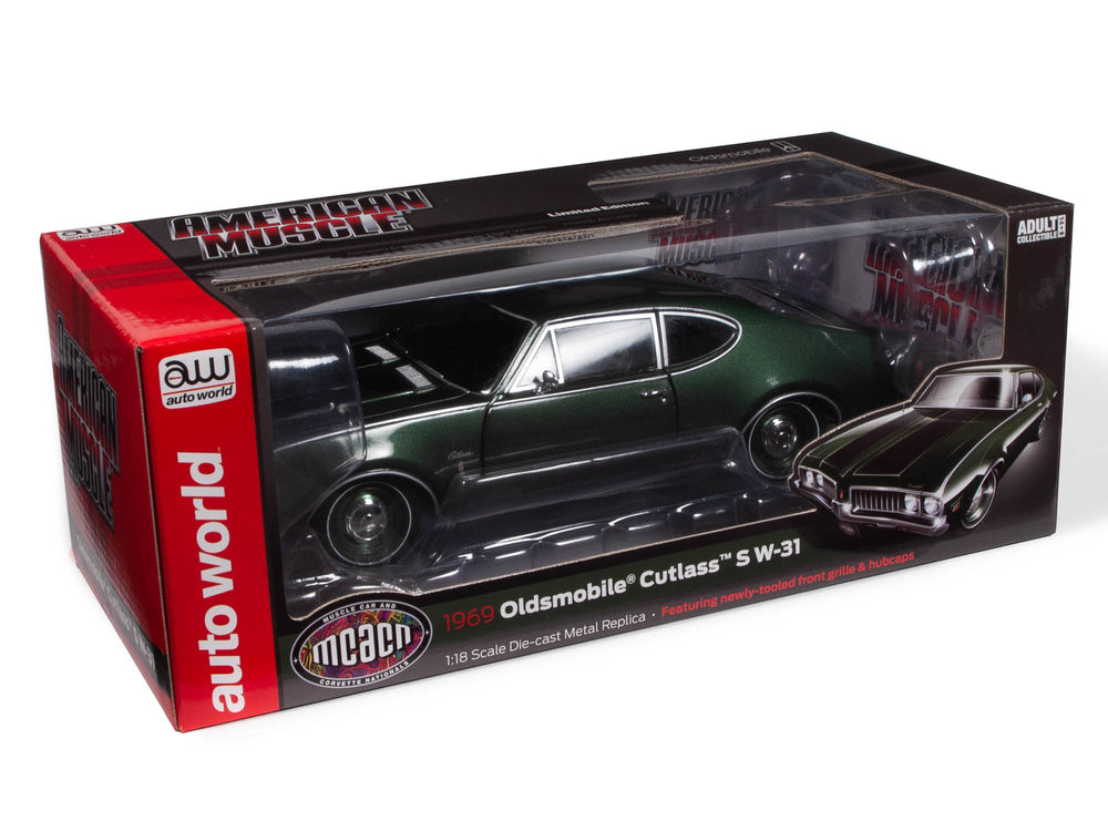 American Muscle 1969 Oldsmobile Cutlass W-31 Post Coupe (MCACN) 1:18 Scale Diecast