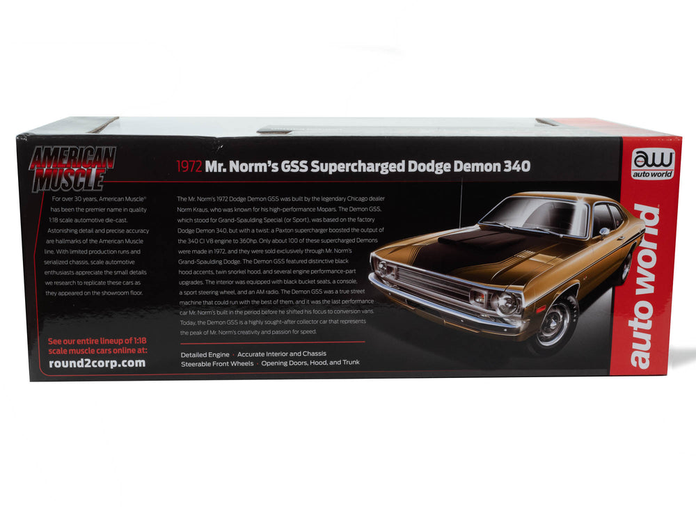 American Muscle 1972 Dodge Demon GSS 1:18 Scale Diecast