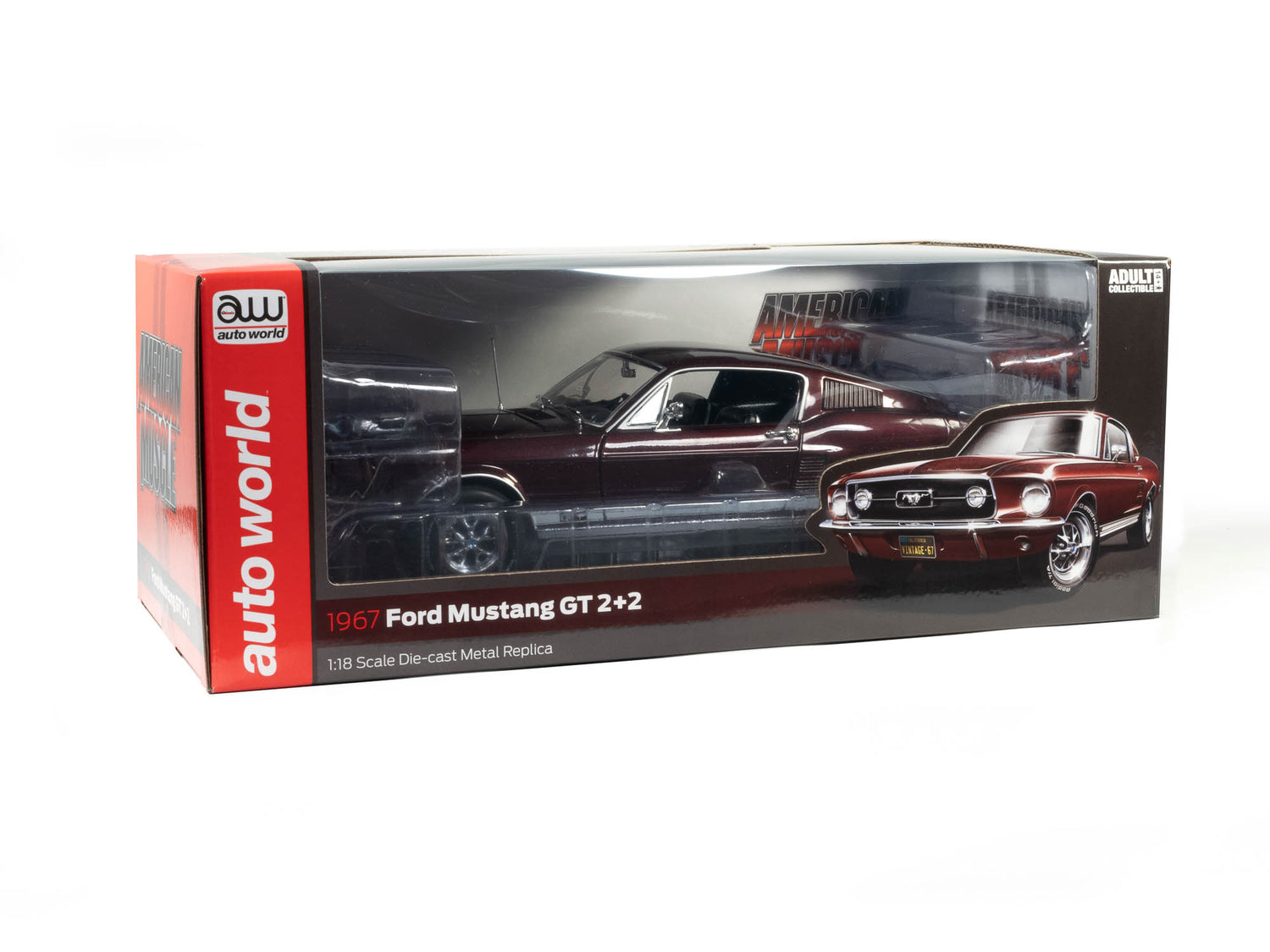 American Muscle 1967 Ford Mustang GT 2+2 1:18 Scale Diecast