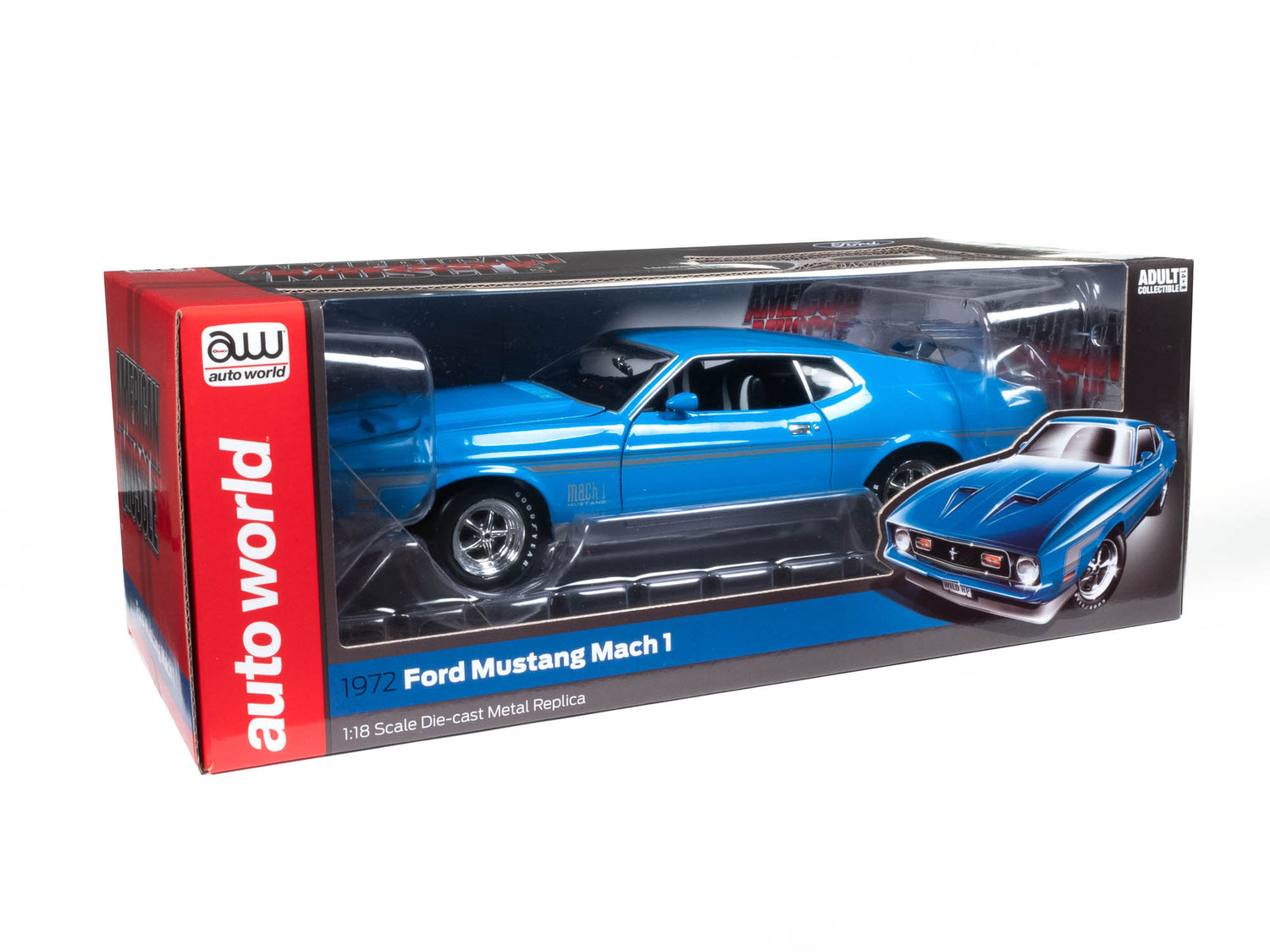 American Muscle 1972 Ford Mustang Mach 1 1:18 Scale Diecast