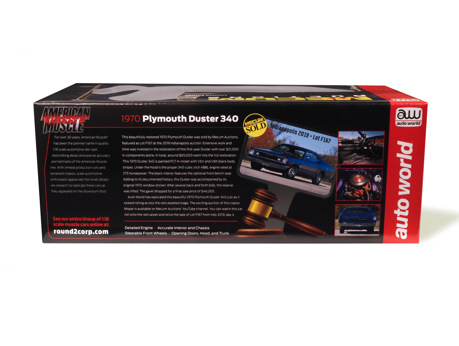 American Muscle 1970 Plymouth Duster 340 Mecum Auctions 1:18 Scale Diecast