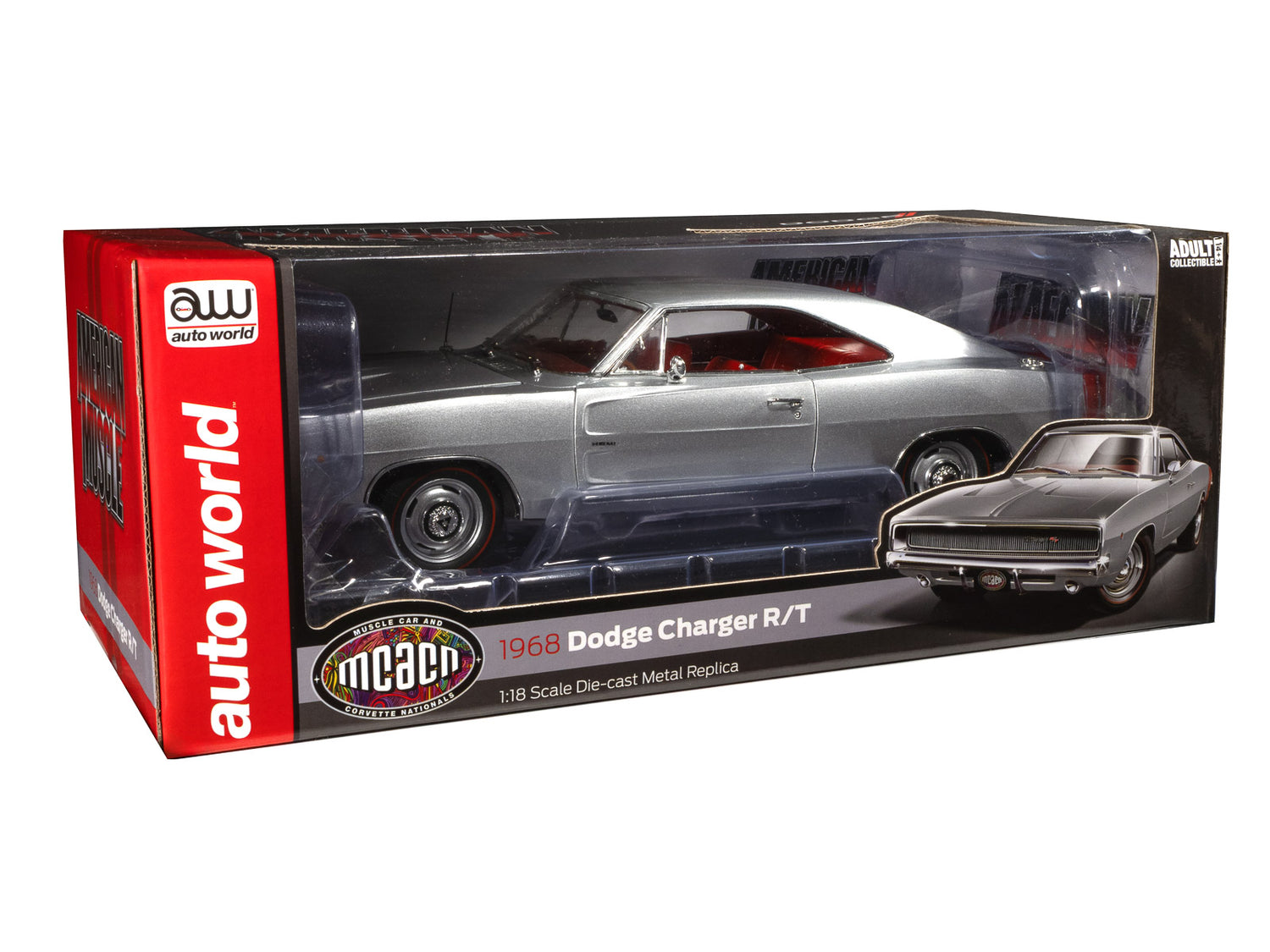 "PRE-ORDER" American Muscle 1968 Dodge Charger R/T MCACN 1:18 Scale Diecast (DUE SEPTEMBER 2025)