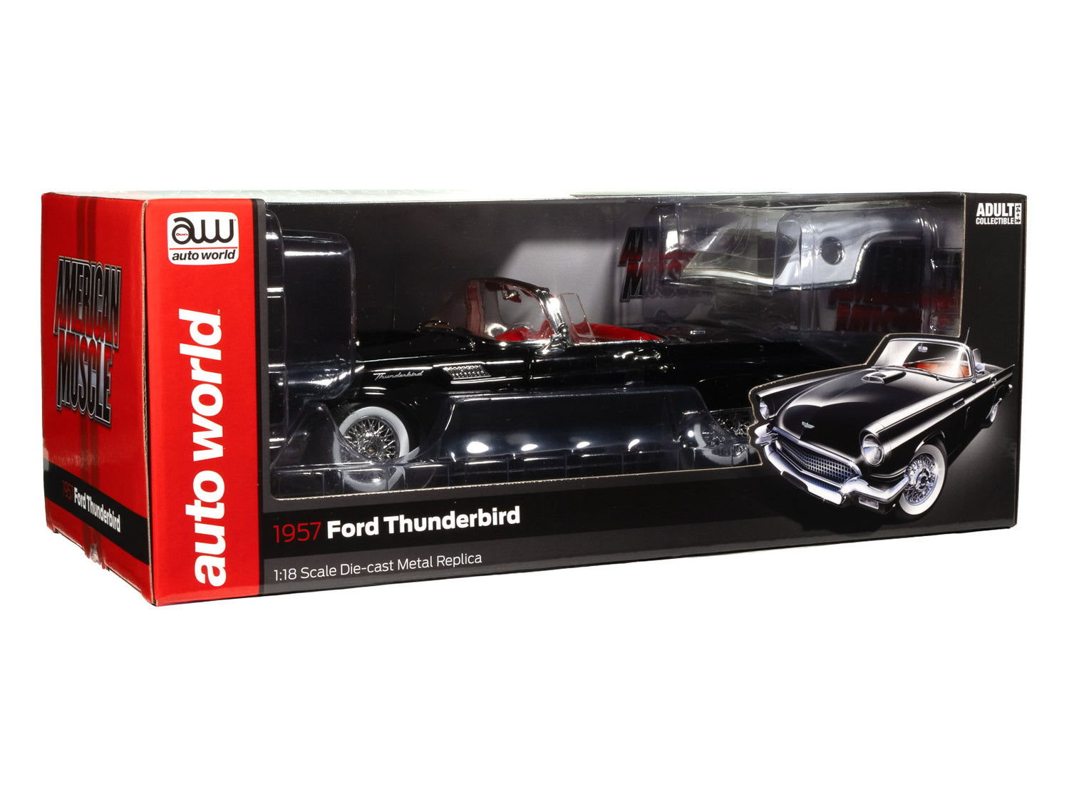 "PRE-ORDER" American Muscle 1957 Ford Thunderbird Roadster 1:18 Scale Diecast (DUE OCTOBER 2025)