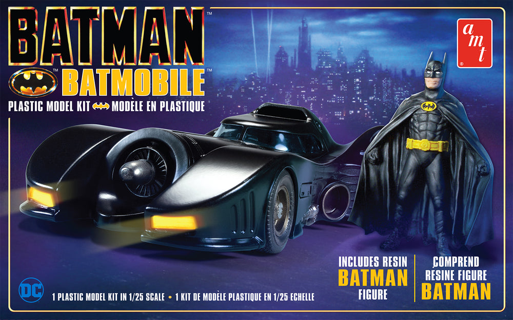 AMT Batman 1989 Batmobile w-Resin Batman Figure 1:25 Scale Model Kit